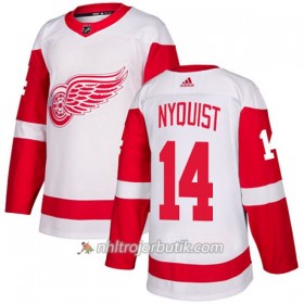 Dame Ishockey Detroit Red Wings Tröja Gustav Nyquist 14 Adidas 2017-2018 Vit Authentic